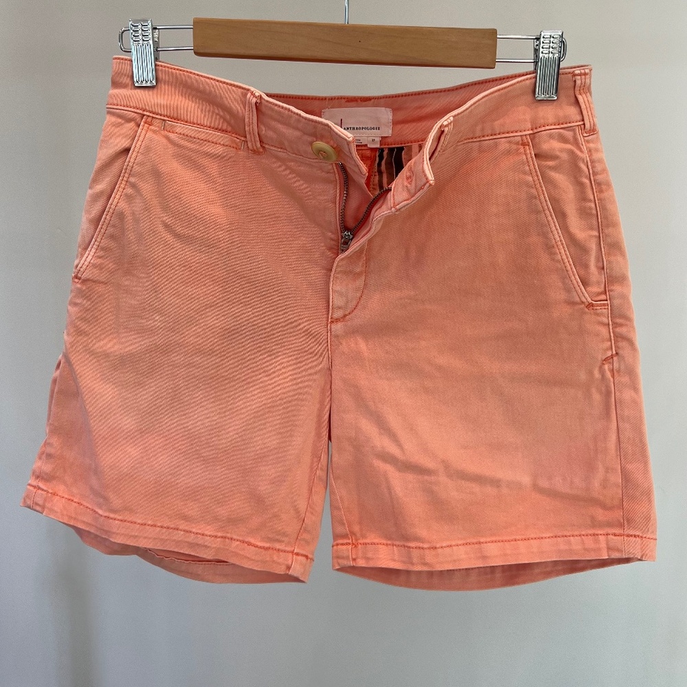 Anthropologie Peachy Coral Shorts